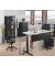 Sitz-Steh-Schreibtisch FLEX MODUL, elektrisch höhenverstellbar, 60,5-125,5cm (H), 180x80cm (BxT), rechteckig, lichtgrau / schwar