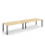 Konferenztisch 348145, höhenverstellbar 65-85cm (H), 400x100cm (BxT), 14 Personen, rechteckig, ahorn / schwarz