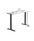 Sitz-Steh-Schreibtisch FLEX MODUL, elektrisch höhenverstellbar, 60,5-125,5cm (H), 200x80cm (BxT), rechteckig, weiß / schwarz