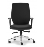 Bürostuhl DV 100 PRO, schwarz / silber, mit Armlehnen, bis 110kg, ohne Kopfstütze