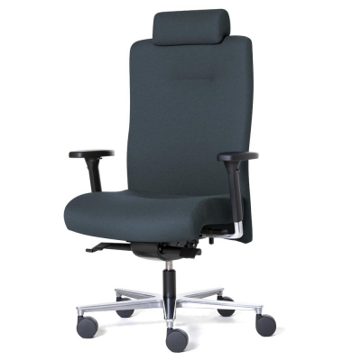 Bürostuhl DV BIG PLUS BS200, anthrazit, mit Armlehnen, bis 200kg, mit Kopfstütze