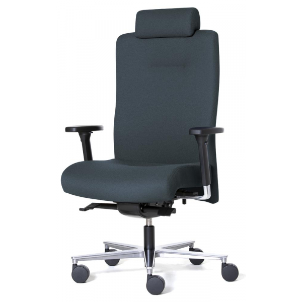 4255704318647 - Bürostuhl DV BIG PLUS BS200 anthrazit mit Armlehnen bis 200kg mit Kopfstütze 4255704318647 Deskin 4255704318647 - Bürostuhl DV BIG PLUS BS200 anthrazit mit Armlehnen bis 200kg mit Kopfstütze 4255704318647 Deskin