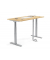 Sitz-Steh-Schreibtisch FLEX MODUL, elektrisch h&ouml;henverstellbar, 60,5-125,5cm (H), 160x80cm (BxT), rechteckig, buche / silber