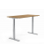 Sitz-Steh-Schreibtisch FLEX MODUL, elektrisch h&ouml;henverstellbar, 60,5-125,5cm (H), 180x80cm (BxT), rechteckig, nussbaum / silber