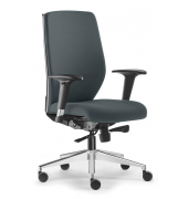 Bürostuhl DV 100 PRO, anthrazit / silber, mit Armlehnen, bis 110kg, ohne Kopfstütze