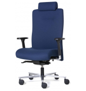 Bürostuhl DV BIG PLUS BS200, blau, mit Armlehnen, bis 200kg, mit Kopfstütze