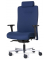 B&uuml;rostuhl DV BIG PLUS BS200, blau / silber, mit Armlehnen, bis 200kg, mit Kopfst&uuml;tze