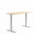 Sitz-Steh-Schreibtisch FLEX MODUL, elektrisch höhenverstellbar, 60,5-125,5cm (H), 160x80cm (BxT), rechteckig, ahorn / silber