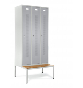 Garderobenspinde mit Sitzbank