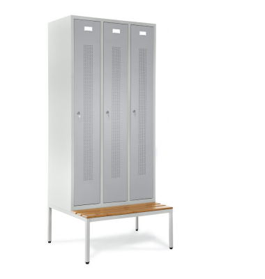 Garderobenspinde mit Sitzbank