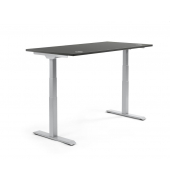 Sitz-Steh-Schreibtisch FLEX MODUL, elektrisch h&ouml;henverstellbar, 60,5-125,5cm (H), 180x80cm (BxT), rechteckig, anthrazit / silber