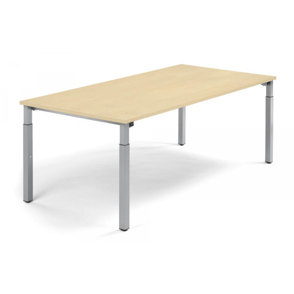4255704319293 - Konferenztisch 348136 höhenverstellbar 65cm (H) 200x100cm (BxT) 8 Personen rechteckig ahorn silber 4255704319293 Deskin 4255704319293 - Konferenztisch 348136 höhenverstellbar 65cm (H) 200x100cm (BxT) 8 Personen rechteckig ahorn silber 4255704319293 Deskin