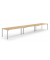 Konferenztisch 348147, höhenverstellbar 65-85cm (H), 600x100cm (BxT), 20 Personen, rechteckig, buche / silber