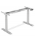 Schreibtischgestell Flex Modul, elektrisch höhenverstellbar, 58-123cm (H), 120-240x205mm (BxT), T-Fuß-Gestell, silber