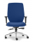 Bürostuhl DV 100 PRO, blau / silber, mit Armlehnen, bis 110kg, ohne Kopfstütze