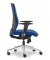 Bürostuhl DV 100 PRO, blau / silber, mit Armlehnen, bis 110kg, ohne Kopfstütze