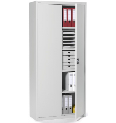 Stahlschrank Permium 269008, abschlie&szlig;bar, 5 OH, lichtgrau, 92x195x42cm (BxHxT)