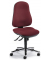 Bürodrehstuhl COMFORT I, bordeaux / chrom, bis 110kg, ohne Kopfstütze
