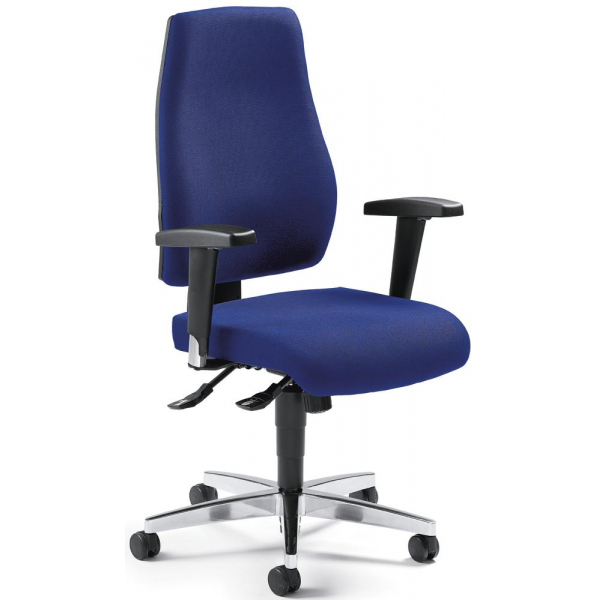 4251635661807 - Bürostuhl TRENTO blau silber mit Armlehnen bis 110kg ohne Kopfstütze 4251635661807 Deskin 4251635661807 - Bürostuhl TRENTO blau silber mit Armlehnen bis 110kg ohne Kopfstütze 4251635661807 Deskin