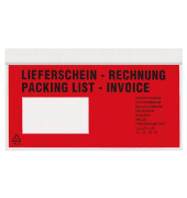 Lieferscheintaschen Tura 2067000 Din Lang "LIEFERSCHEIN - RECHNUNG" selbstklebend 