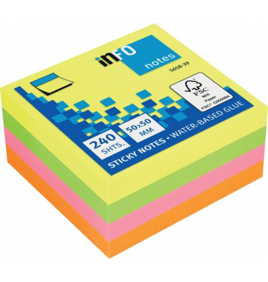 Haftnotizen 5658-39, 50x50mm, farbig sortiert, ohne