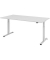 Sitz-Steh-Schreibtisch, elektrisch höhenverstellbar, 71-120cm (H), 200x100cm (BxT), rechteckig, lichtgrau / silber