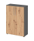 HAMMERBACHER Aktenschrank 4550, V4550GRBM grafit, asteiche 2 Fachböden 80,0 x 34,6 x 114,4 cm
