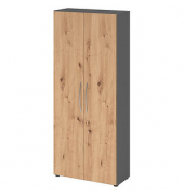 Aktenschrank 4100, V4100GRBM grafit, asteiche 4 Fachböden 80,0 x 34,6 x 188,0 cm