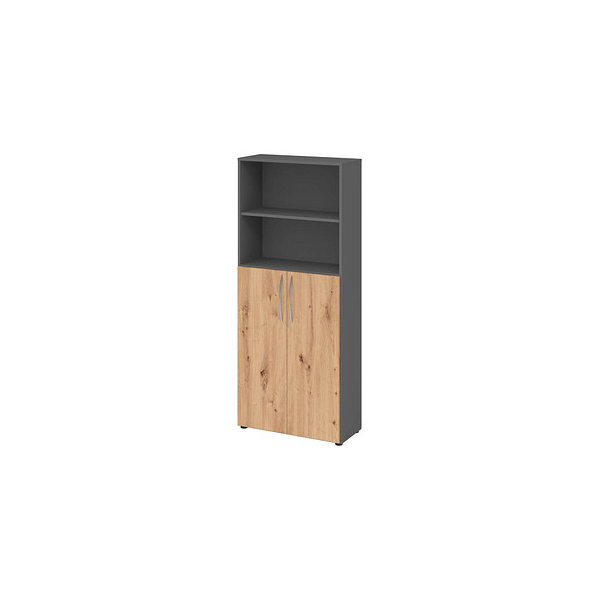 4032062305430 - Regalschrank 4770 V4770GRBM grafit asteiche 3 Fachböden 800 x 346 x 1880 cm 4032062305430 HAMMERBACHER 4032062305430 - Regalschrank 4770 V4770GRBM grafit asteiche 3 Fachböden 800 x 346 x 1880 cm 4032062305430 HAMMERBACHER