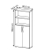 HAMMERBACHER Regalschrank 4770, V4770GRBM grafit, asteiche 3 Fachböden 80,0 x 34,6 x 188,0 cm