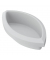 Papierkorbabfalleinsatz 1835-11, 1 Liter, oval, lichtgrau