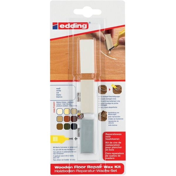 4004764897384 - HolzbodenReparaturWachsset weiß 5 Hartwachse zum Ausbessern von Be- 4004764897384 Edding