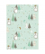 Geschenkpapier 1A9381.2, Weihnachten (Piguin, B&auml;ume, Sterne, Mond), 50cm x 250m, mehrfarbig (mintgr&uuml;n)