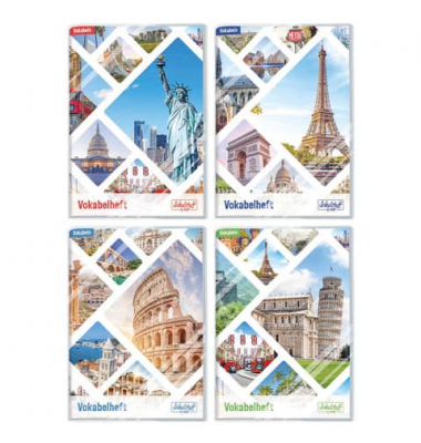 Vokabelheft 5547-9 Premium / liniert / 2 Spalten, A5, 100g, sortiert, 32 Blatt / 64 Seiten