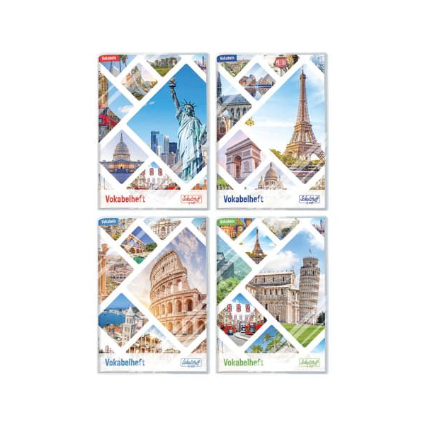 12 Stück Häfft Vokabelheft 5547-9 Premium / liniert / 2 Spalten, A5, 100g, sortiert, 32 Blatt / 64 Seiten 9783866795341 Häfft