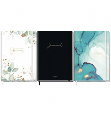 Notizbuch 6613-1, Journal classic, farbig sortiert, A5, punktkariert, 100g, 78 Blatt / 156 Seiten