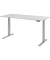Schreibtisch, elektrisch höhenverstellbar, 63-127cm (H), 180x80cm (BxT), rechteckig, grau / silber