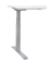 Sitz-Steh-Schreibtisch Basic, elektrisch h&ouml;henverstellbar, 63-127cm (H), 180x80cm (BxT), rechteckig, grau / silber