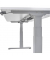 Sitz-Steh-Schreibtisch Basic, elektrisch h&ouml;henverstellbar, 63-127cm (H), 180x80cm (BxT), rechteckig, grau / silber