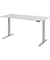 Schreibtisch, elektrisch höhenverstellbar, 63-127cm (H), 180x80cm (BxT), rechteckig, grau / silber