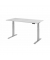 Schreibtisch, elektrisch höhenverstellbar, 64-129cm (H), 160x80cm (BxT), rechteckig, grau / silber