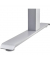 Schreibtisch, elektrisch höhenverstellbar, 64-129cm (H), 160x80cm (BxT), rechteckig, grau / silber