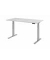 Schreibtisch, elektrisch höhenverstellbar, 64-129cm (H), 160x80cm (BxT), rechteckig, grau / silber