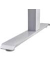 Schreibtisch, elektrisch höhenverstellbar, 64-129cm (H), 160x80cm (BxT), rechteckig, grau / silber