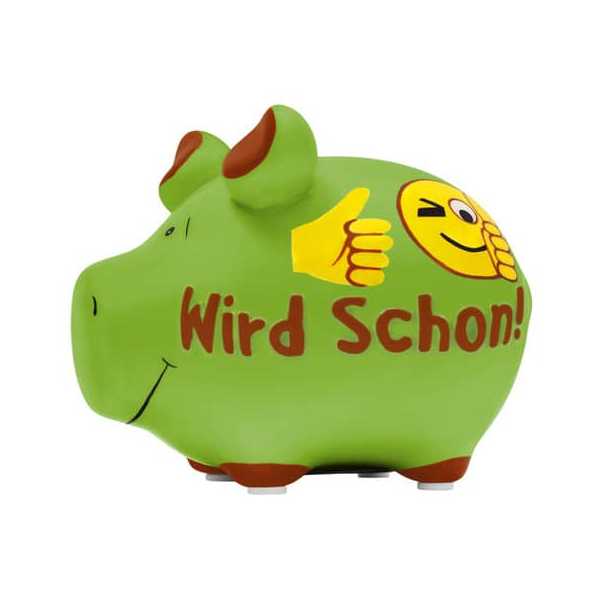 3 Stück KCG Spardose Schwein (klein) 101879 , Wird schon! 4260185597788 KCG