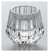 Kerzenhalter 2 in 1 52534 glasklar 9x9x5,5cm 