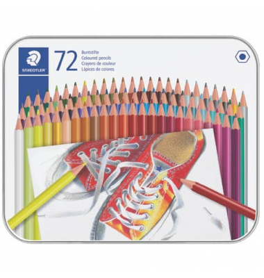 Buntstifte-Set, 175 M72, farbig sortiert, sechskant, Etui  Metall