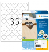 Etiketten Premium 10790, wei&szlig;, &Oslash; 35mm, herzf&ouml;rmig