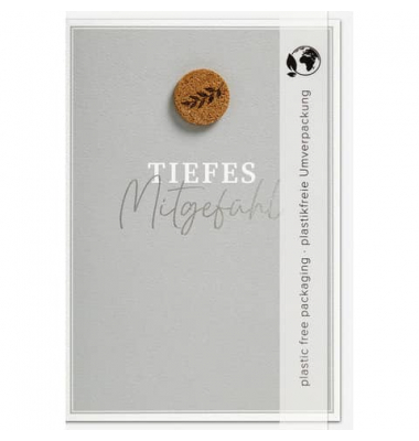 Trauerkarten 7841025-2 Tiefes Mitgef&uuml;hl wei&szlig;/schwarz