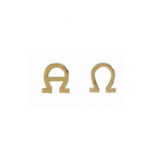 Kerzen-Verzierornament 336056.026 Alpha-Omega gold 15x15mm (HxB) 